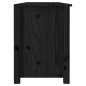 vidaXL Banco zapatero de madera maciza de pino negro 160x36,5x50 cm vidaXL Banco zapatero de madera maciza de pino negro 160x36,5x50 cm