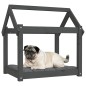 vidaXL Cama para perros madera maciza de pino gris 71x55x70 cm