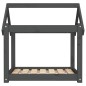 vidaXL Cama para perros madera maciza de pino gris 71x55x70 cm