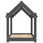 vidaXL Cama para perros madera maciza de pino gris 71x55x70 cm
