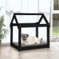 vidaXL Cama para perros madera maciza de pino negro 71x55x70 cm vidaXL Cama para perros madera maciza de pino negro 71x55x70 cm
