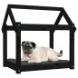 vidaXL Cama para perros madera maciza de pino negro 71x55x70 cm vidaXL Cama para perros madera maciza de pino negro 71x55x70 cm