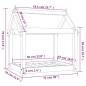 vidaXL Cama para perros madera maciza de pino negro 71x55x70 cm vidaXL Cama para perros madera maciza de pino negro 71x55x70 cm