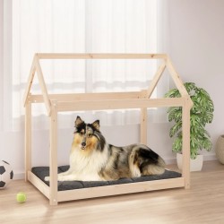 vidaXL Cama para perros madera maciza de pino 101x70x90 cm