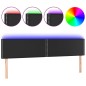vidaXL Cabecero con LED cuero sintético negro 180x5x78/88 cm vidaXL Cabecero con LED cuero sintético negro 180x5x78/88 cm