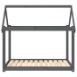 vidaXL Cama para perros madera maciza de pino gris 111x80x100 cm