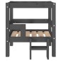 vidaXL Cama para perros madera maciza de pino gris 55,5x53,5x60 cm
