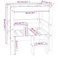 vidaXL Cama para perros madera maciza de pino gris 55,5x53,5x60 cm