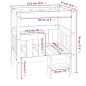 vidaXL Cama para perros madera maciza de pino gris 65,5x43x70 cm