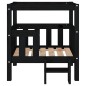 vidaXL Cama para perros madera maciza de pino negro 65,5x43x70 cm vidaXL Cama para perros madera maciza de pino negro 65,5x43x70 cm