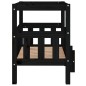 vidaXL Cama para perros madera maciza de pino negro 65,5x43x70 cm vidaXL Cama para perros madera maciza de pino negro 65,5x43x70 cm