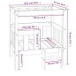 vidaXL Cama para perros madera maciza de pino negro 65,5x43x70 cm vidaXL Cama para perros madera maciza de pino negro 65,5x43x70 cm