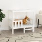 vidaXL Cama para perros madera maciza de pino blanco 95,5x73,5x900 cm vidaXL Cama para perros madera maciza de pino blanco 95,5x73,5x900 cm