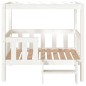 vidaXL Cama para perros madera maciza de pino blanco 95,5x73,5x900 cm vidaXL Cama para perros madera maciza de pino blanco 95,5x73,5x900 cm