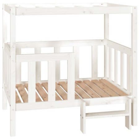  vidaXL Cama para perros madera maciza de pino blanco 105,5x83,5x100 cm