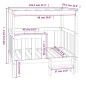  vidaXL Cama para perros madera maciza de pino blanco 105,5x83,5x100 cm