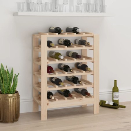 vidaXL Botellero madera maciza de pino 65x29x112 cm