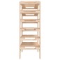 vidaXL Botellero madera maciza de pino 65x29x112 cm
