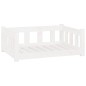 vidaXL Cama para perros madera maciza de pino blanca 75,5x55,5x28 cm vidaXL Cama para perros madera maciza de pino blanca 75,5x55,5x28 cm