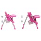 vidaXL Trona de bebé rosa y gris vidaXL Trona de bebé rosa y gris