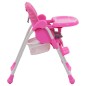 vidaXL Trona de bebé rosa y gris vidaXL Trona de bebé rosa y gris