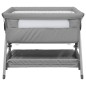vidaXL Cuna con colchón tela de lino gris claro vidaXL Cuna con colchón tela de lino gris claro