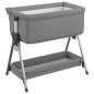 vidaXL Cuna con colchón tela de lino gris claro vidaXL Cuna con colchón tela de lino gris claro
