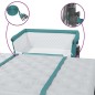 vidaXL Cuna con colchón tela de lino verde vidaXL Cuna con colchón tela de lino verde