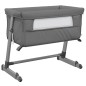 vidaXL Cuna con colchón tela de lino gris oscuro vidaXL Cuna con colchón tela de lino gris oscuro