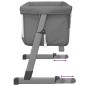vidaXL Cuna con colchón tela de lino gris oscuro vidaXL Cuna con colchón tela de lino gris oscuro