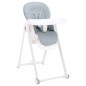 vidaXL Trona de bebé de aluminio gris claro vidaXL Trona de bebé de aluminio gris claro
