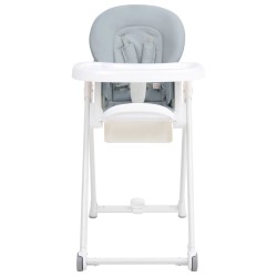 vidaXL Trona de bebé de aluminio gris claro