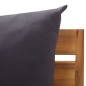 vidaXL Sofá seccional esquina 1 pza con cojines madera maciza acacia