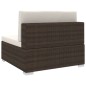 vidaXL Asiento seccional central y cojines 1 ud ratán sintético marrón vidaXL Asiento seccional central y cojines 1 ud ratán sintético marrón