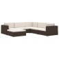 vidaXL Asiento seccional central y cojines 1 ud ratán sintético marrón vidaXL Asiento seccional central y cojines 1 ud ratán sintético marrón