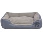 vidaXL Cama para perro con cojín acolchado talla M gris vidaXL Cama para perro con cojín acolchado talla M gris