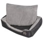 vidaXL Cama para perro con cojín acolchado Talla L negra