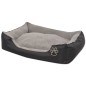 vidaXL Cama para perro con cojín acolchado Talla L negra