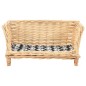 vidaXL Cesta para perros con cojín sauce natural 50x33x30 cm vidaXL Cesta para perros con cojín sauce natural 50x33x30 cm