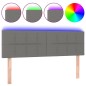 vidaXL Cabecero con LED de tela gris oscuro 144x5x78/88 cm vidaXL Cabecero con LED de tela gris oscuro 144x5x78/88 cm