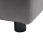 vidaXL Sofá para perros cuero sintético gris 80x50x40 cm  