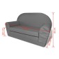 VidaXL Sillón Flip-Out para niños gris VidaXL Sillón Flip-Out para niños gris