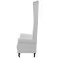 vidaXL Sillón de respaldo alto cuero sintético blanco