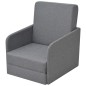 vidaXL Sillón convertible en cama tela gris claro vidaXL Sillón convertible en cama tela gris claro