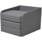 vidaXL Sillón convertible en cama tela gris claro vidaXL Sillón convertible en cama tela gris claro