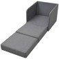 vidaXL Sillón convertible en cama tela gris claro vidaXL Sillón convertible en cama tela gris claro