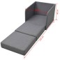 vidaXL Sillón convertible en cama tela gris claro vidaXL Sillón convertible en cama tela gris claro