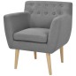 vidaXL Sillón de tela gris claro