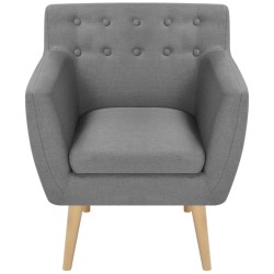 vidaXL Sillón de tela gris claro