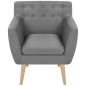 vidaXL Sillón de tela gris claro